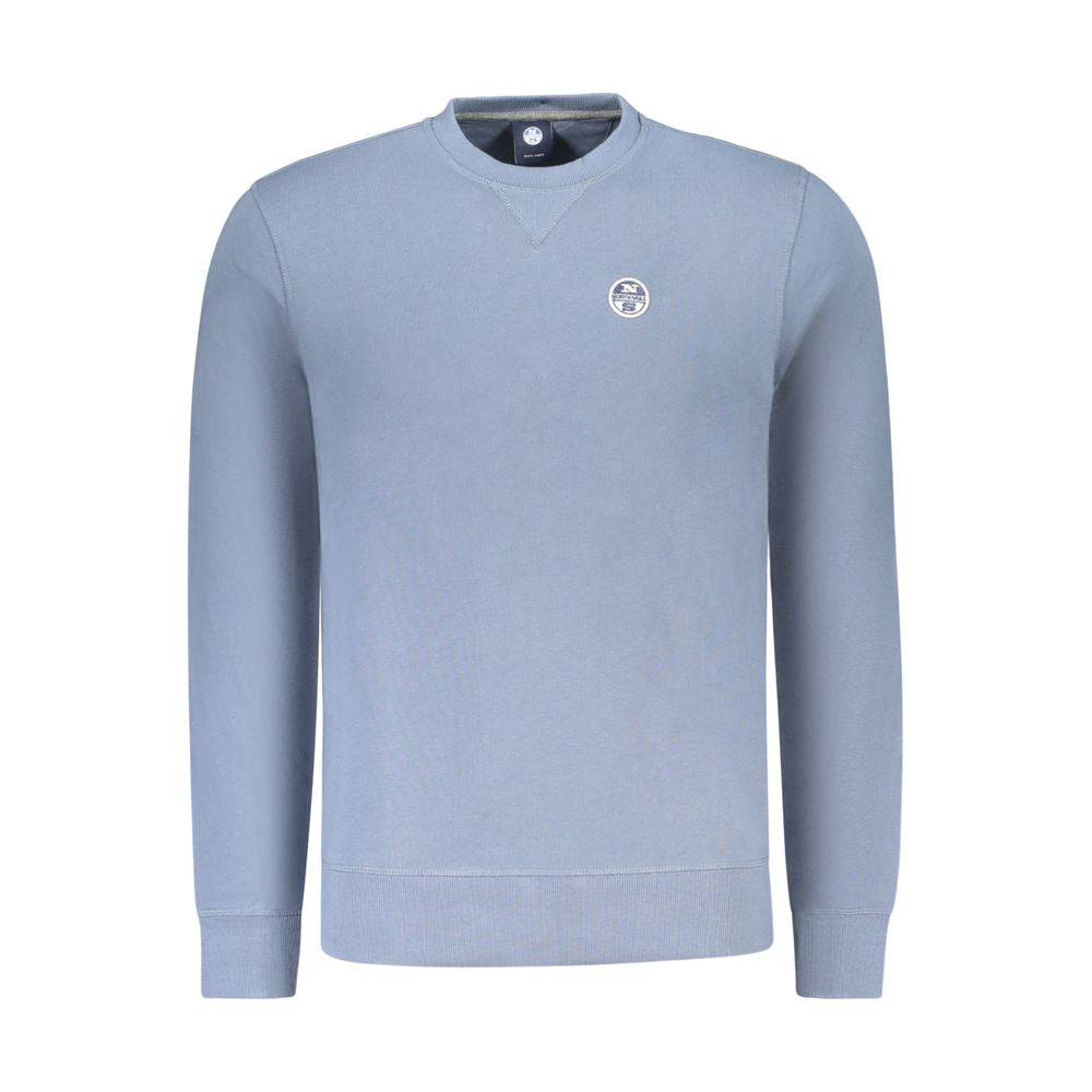 North Sails Blue Cotton Men Men's Sweatshirt