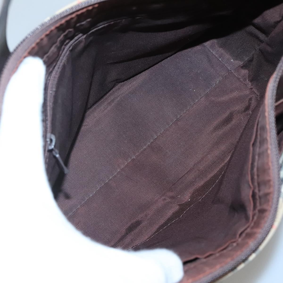 Burberry Nova Check Tote Canvas Check Pattern Beige Canvas Handbag (Pre-Owned)