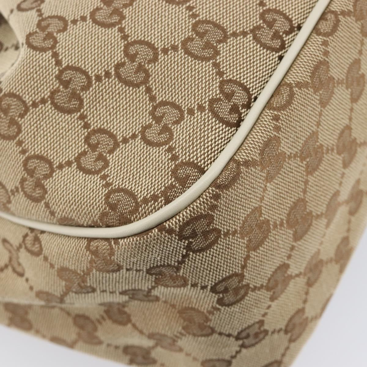 Gucci Sukey Top Handle Gg Canvas Beige Canvas Tote Bag Bag (Pre-Owned)