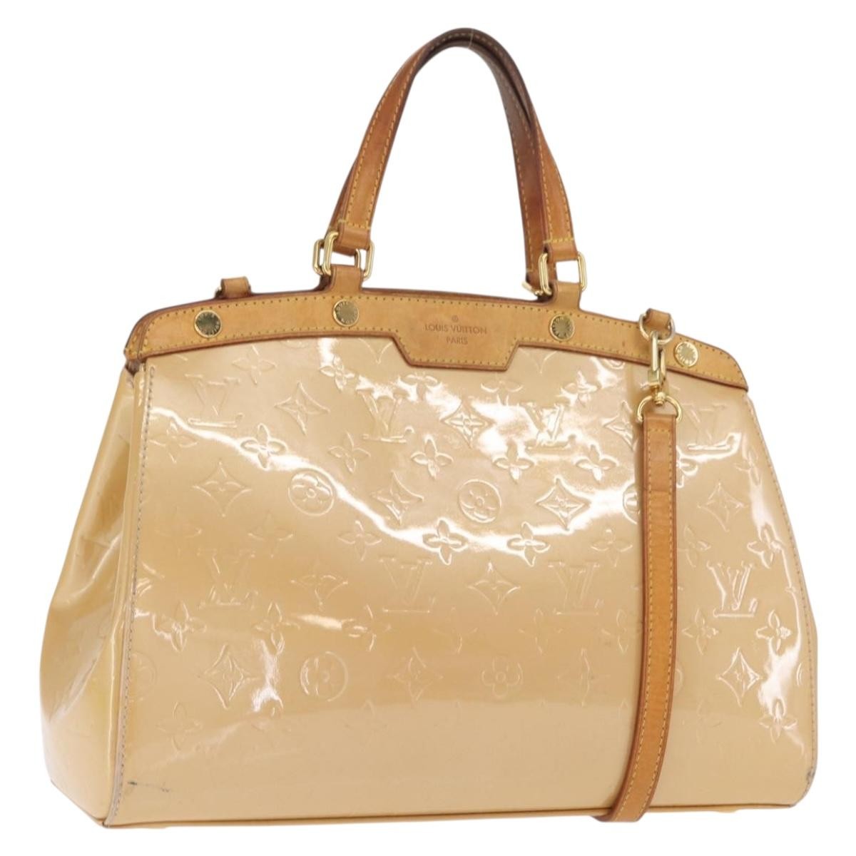 Louis Vuitton Blair Monogram Vernis Beige Patent_Leather Handbag (Pre-Owned)
