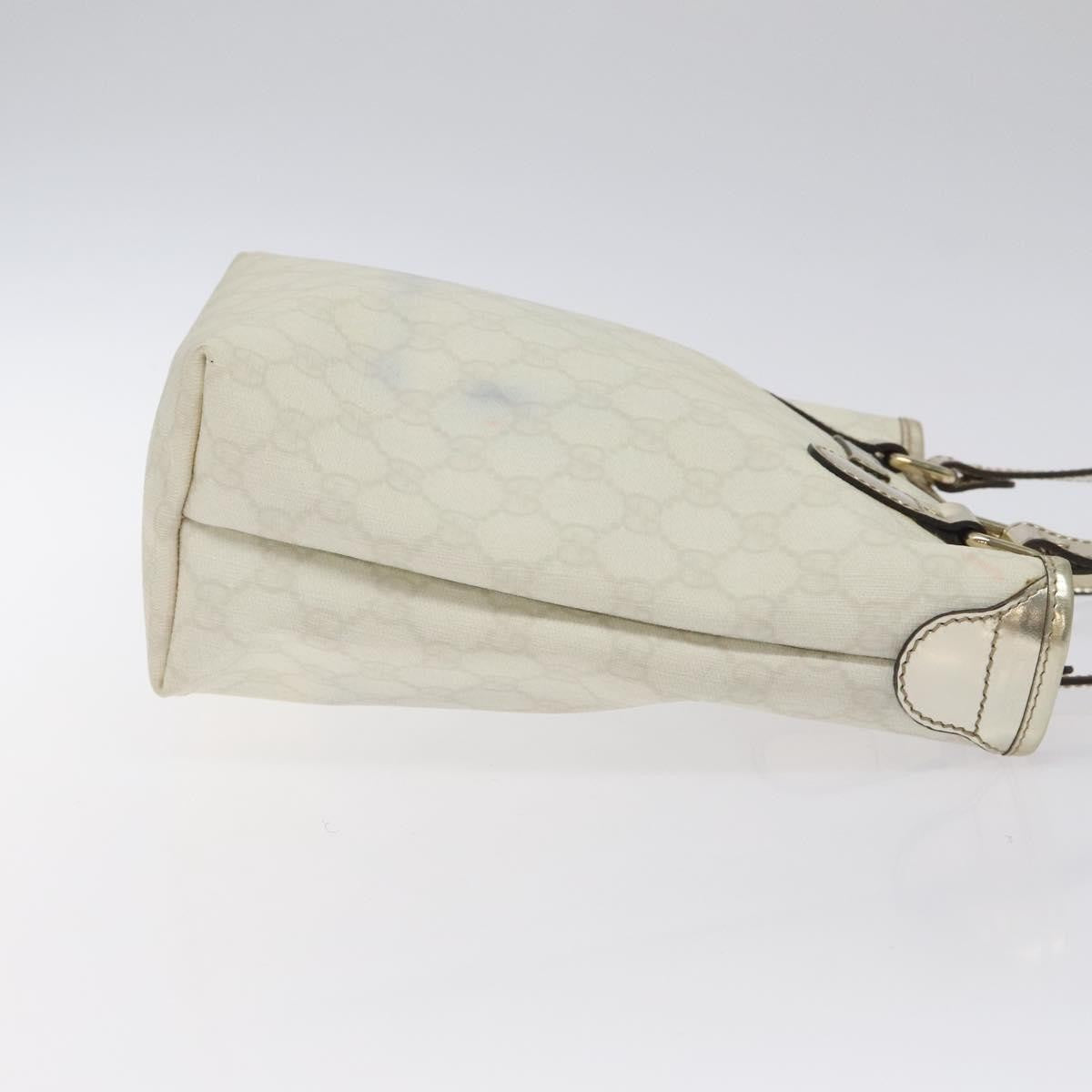Gucci Vintage Tote Gg Canvas White Canvas Tote Bag Bag (Pre-Owned)