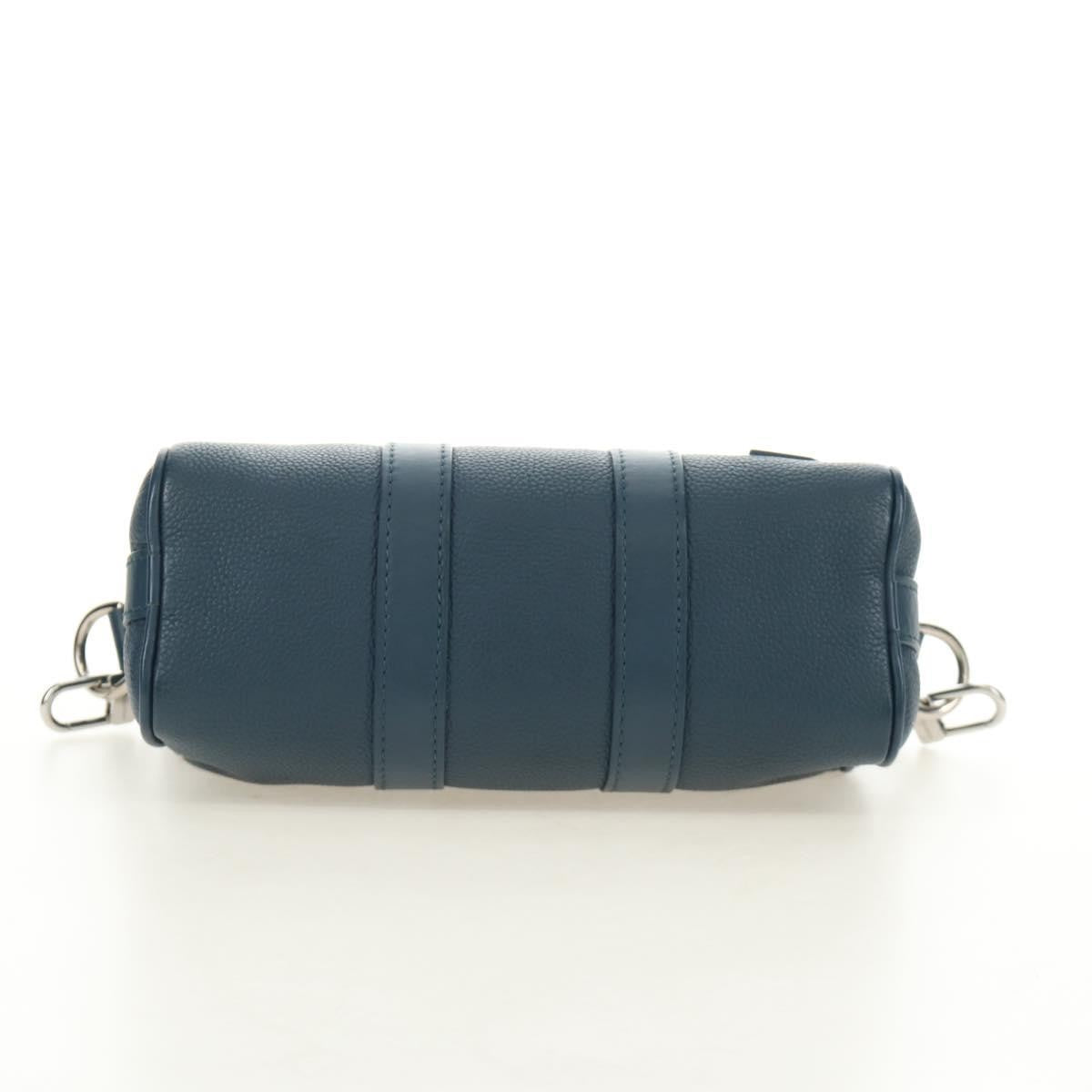 Louis Vuitton Keepall Bandouliere Limited Edition Aerogram Leather Blue Leather Travel Bag Bag (Pre-Owned)