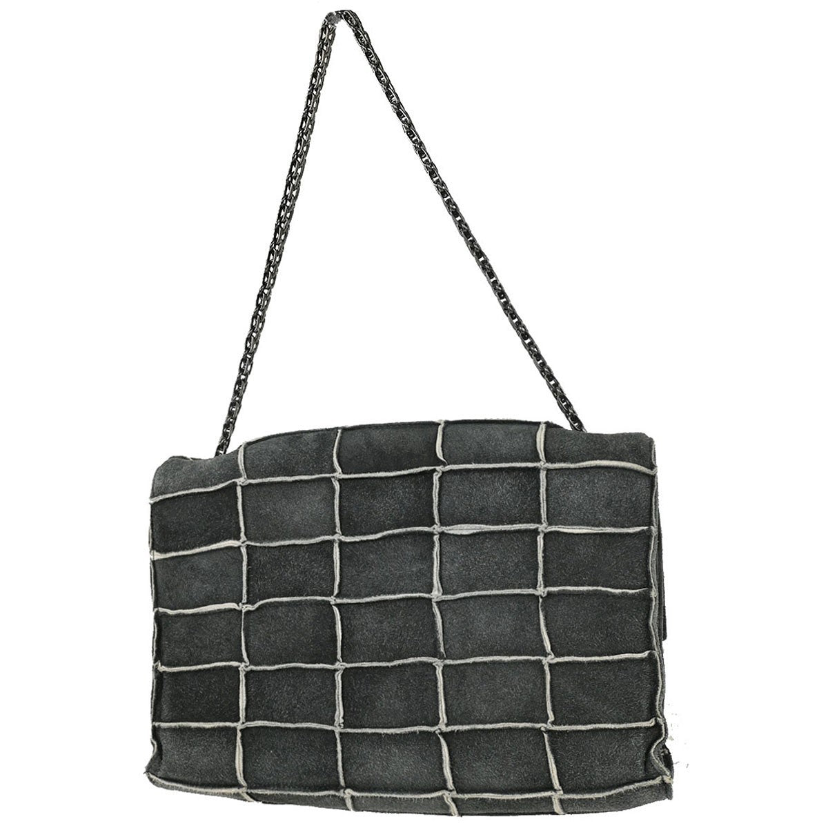 Chanel Reissue Flap Suede Patchwork Gray Suede Handbag (Pre-Owned)