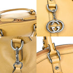 Gucci Gg Charm Beige Leather Handbag (Pre-Owned)
