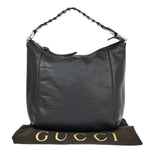 Gucci Bamboo Black Leather Shoulder Bag (Pre-Owned)