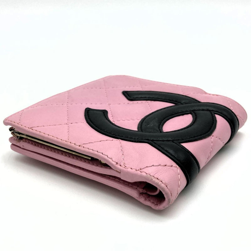 Chanel Cambon Pink Leather Wallet  (Pre-Owned)