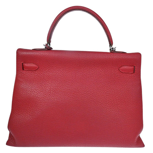Hermès Kelly 35 Red Leather Handbag (Pre-Owned)