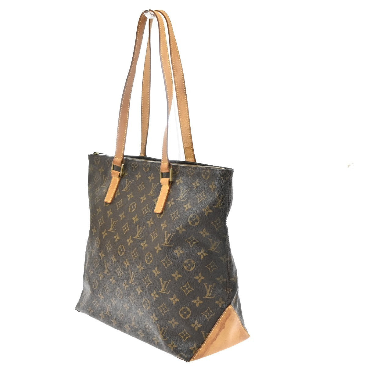 Louis Vuitton Cabas Mezzo Monogram Canvas Brown Canvas Tote Bag Bag (Pre-Owned)