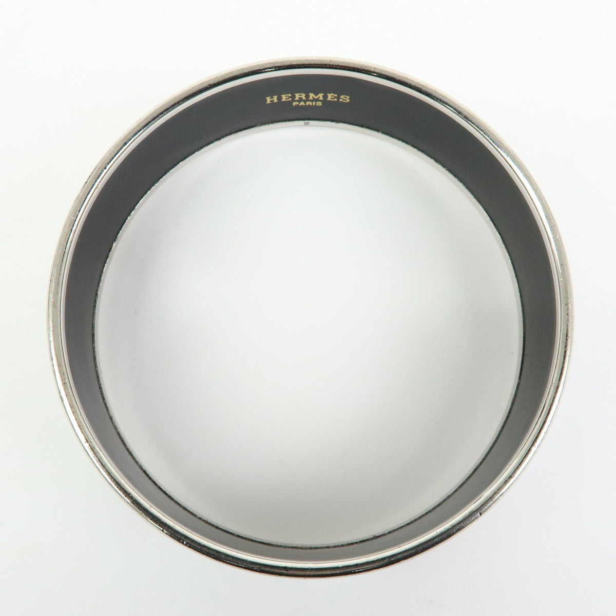 Hermes Bangle Printed Enamel Multicolour Metal Bracelet Jewelry (Pre-Owned)