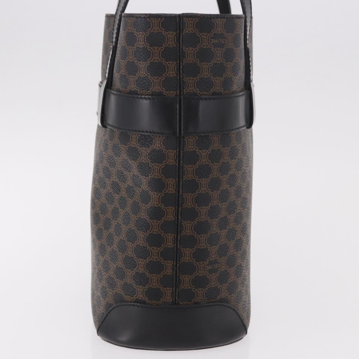 Celine C Macadam Tote Pvc Leather/ Macadam Canvas Black Canvas Shoulder Bag Bag (Pre-Owned)