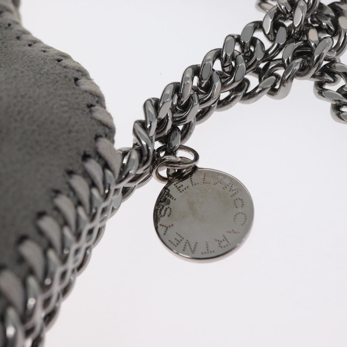 Stella Mccartney Falabella Fold Over Faux Leather Gray Polyester Shoulder Bag Bag (Pre-Owned)
