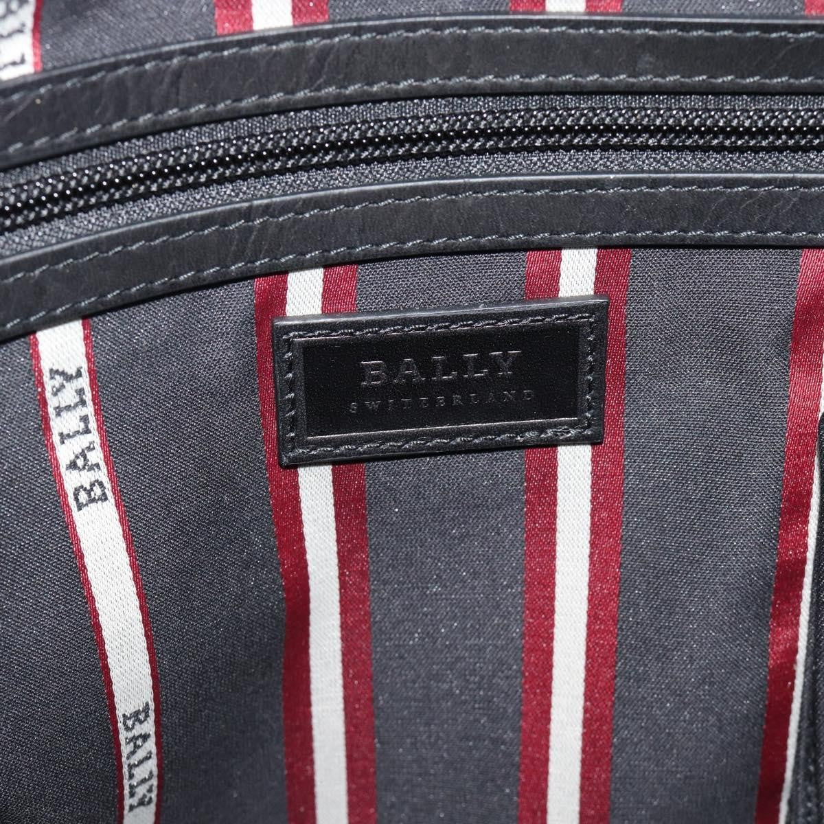 Bally Vintage Leather Black Leather Shoulder Bag Bag (Pre-Owned)