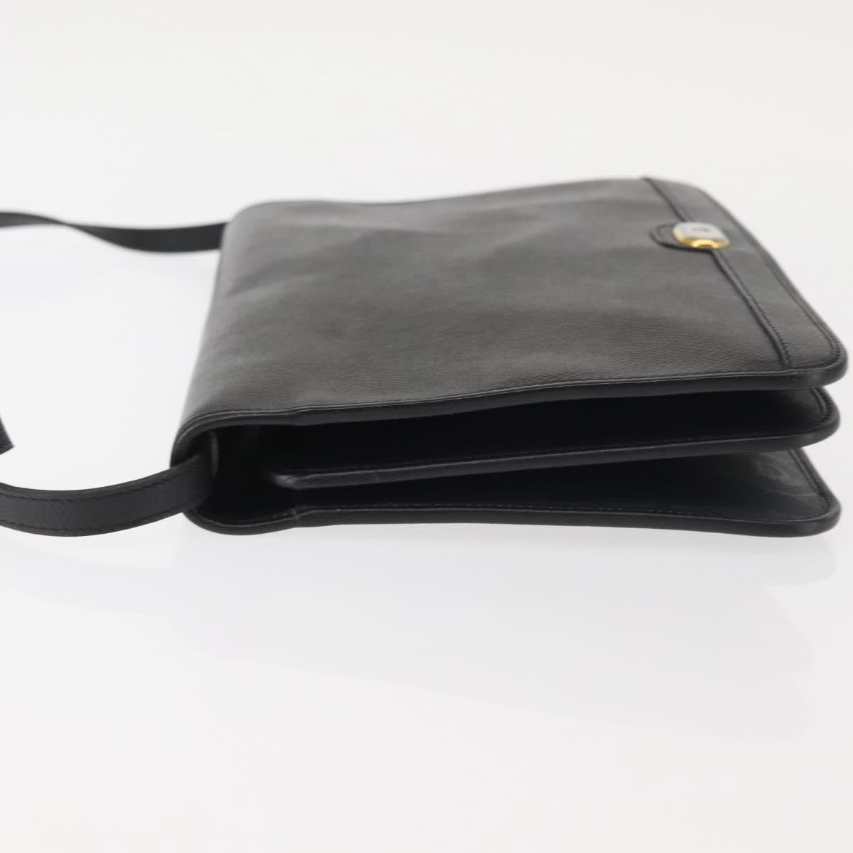 Christian Dior Vintage Leather Black Leather Shoulder Bag Bag (Pre-Owned)