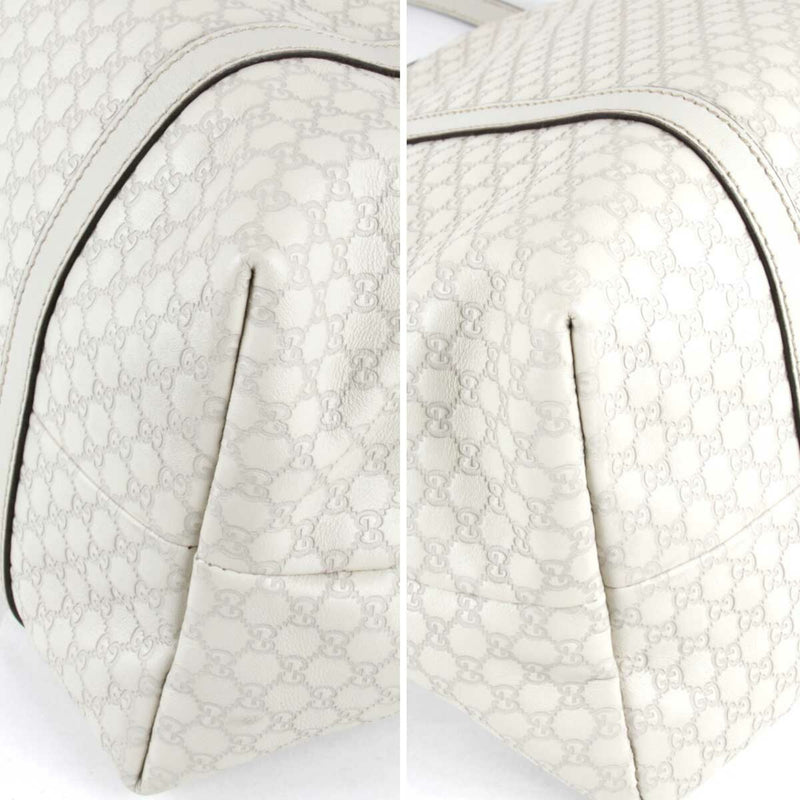 Gucci Guccissima White Leather Tote Bag (Pre-Owned)
