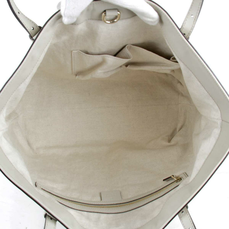 Gucci Guccissima White Leather Tote Bag (Pre-Owned)
