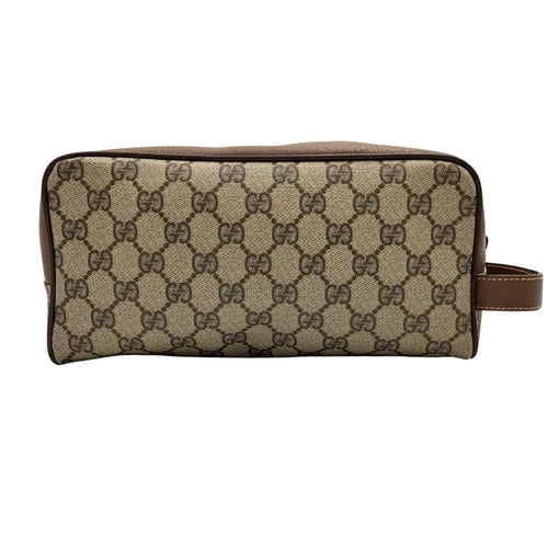 Gucci Brown Canvas Clutch Bag (Pre-Owned)