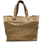 Chanel Cabas Gold Canvas Tote Bag (Pre-Owned)