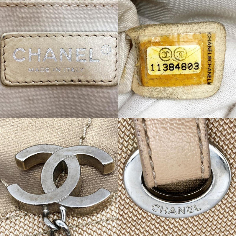 Chanel Cabas Gold Canvas Tote Bag (Pre-Owned)