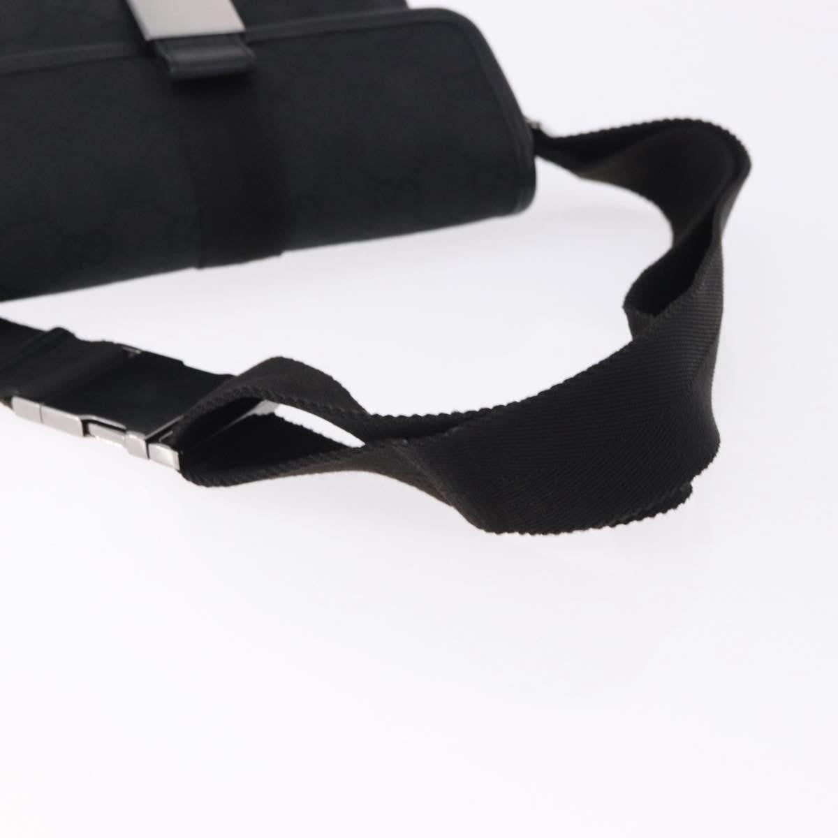 Gucci Buckle Waist Gg Canvas And Leather Black Canvas Clutche & Pouche Bag (Pre-Owned)