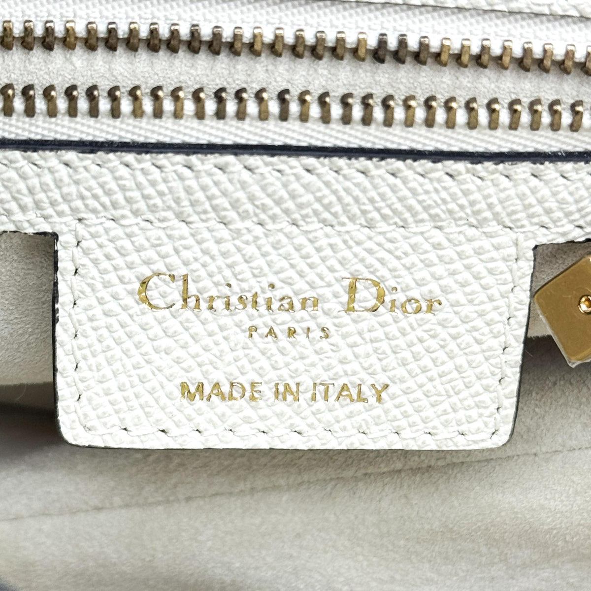 Christian Dior Saddle Leather White Leather Handbag (Pre-Owned)