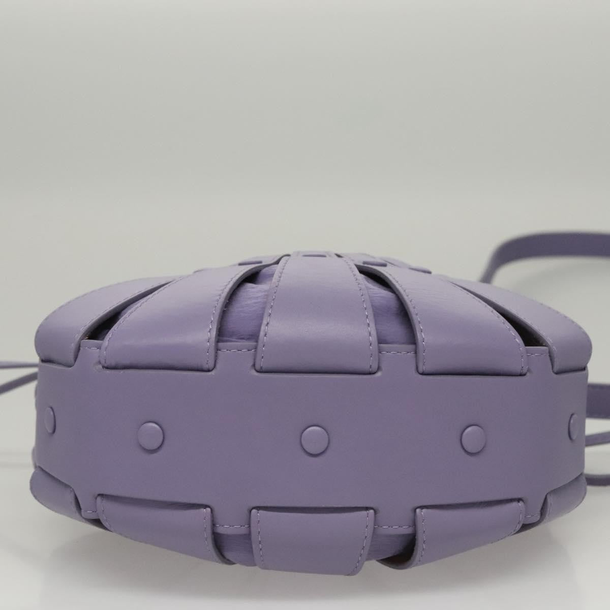 Bottega Veneta Shell Leather Purple Leather Shoulder Bag Bag (Pre-Owned)