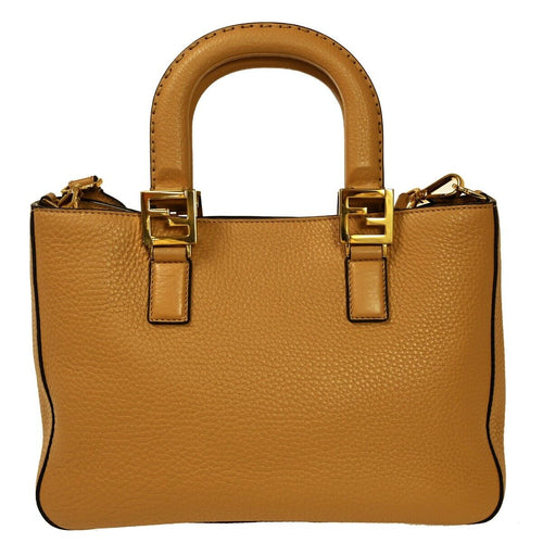 Fendi Gloria Camel Leather Handbag (Pre-Owned)