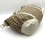 Gucci Gg Canvas Beige Canvas Travel Bag (Pre-Owned)