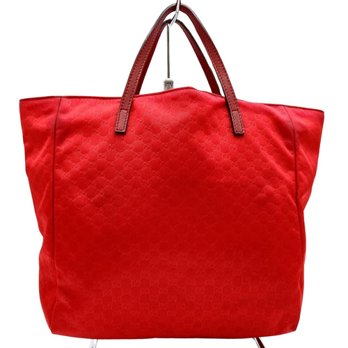 Gucci Micro Guccissima Red Synthetic Tote Bag (Pre-Owned)