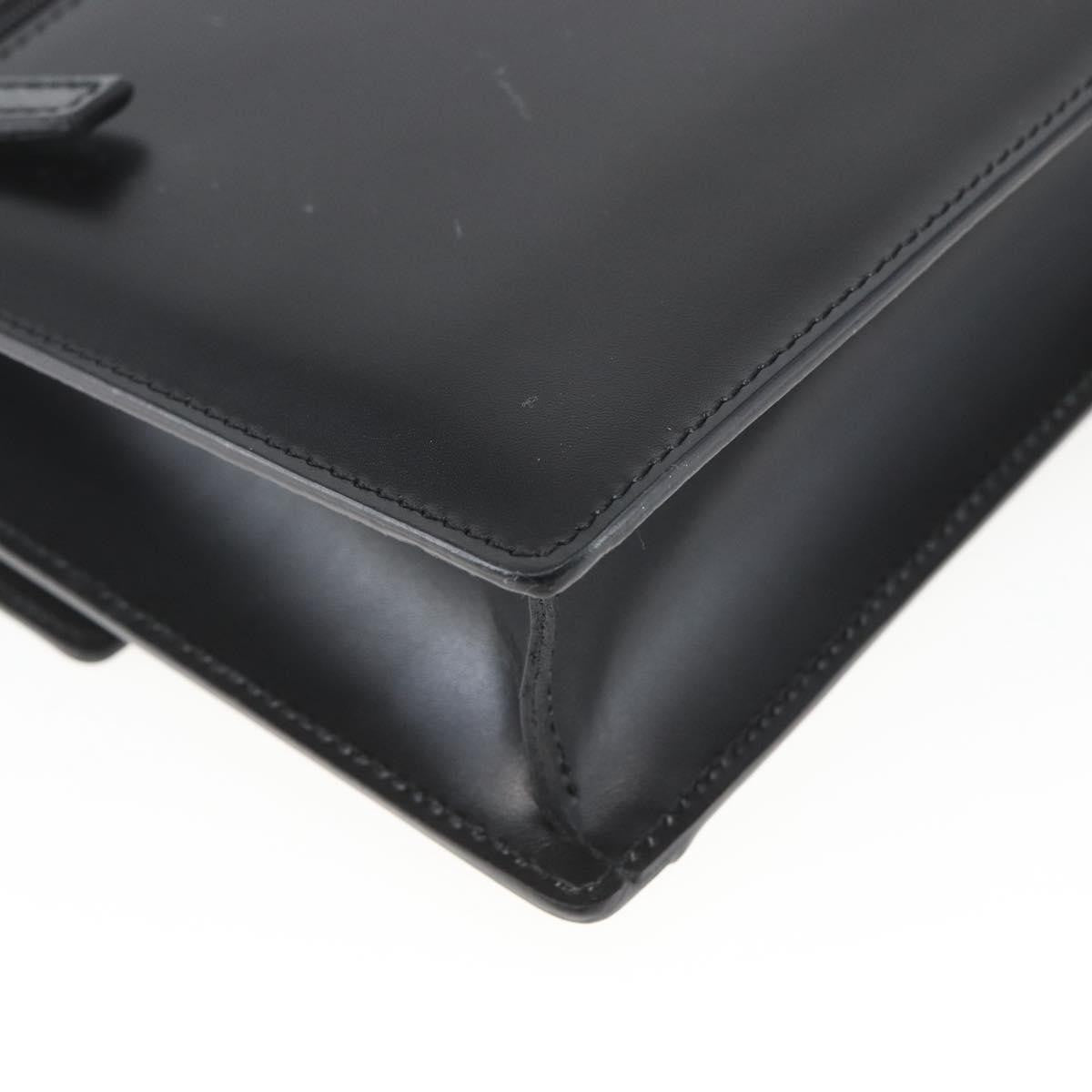 Versace Vintage Clutch Leather Black Leather Clutche & Pouche Bag (Pre-Owned)
