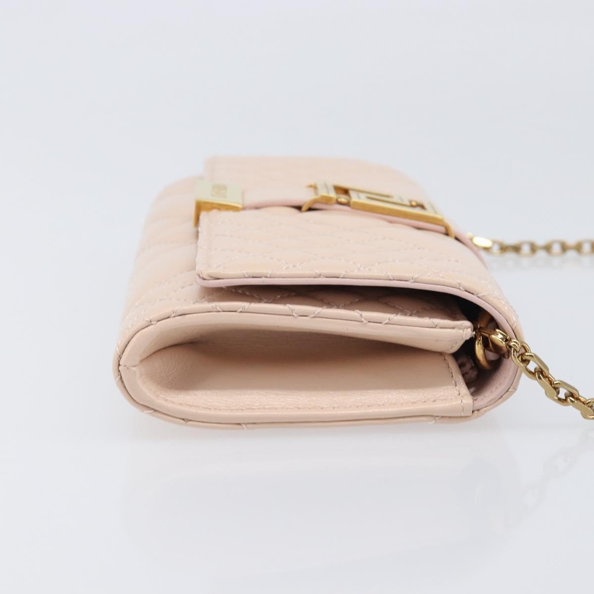 Versace Greca Goddess Convertible Clutch Leather Pink Leather Shoulder Bag Bag (Pre-Owned)