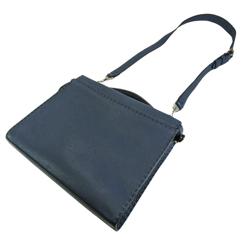 Fendi Selleria Navy Leather Shoulder Bag (Pre-Owned)