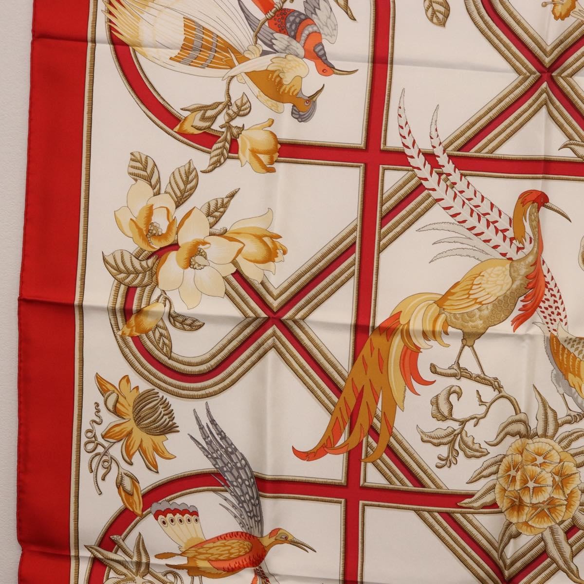 Hermes Carré 90 Silk Multicolor Red Silk Scarve & Shawl Accessory (Pre-Owned)