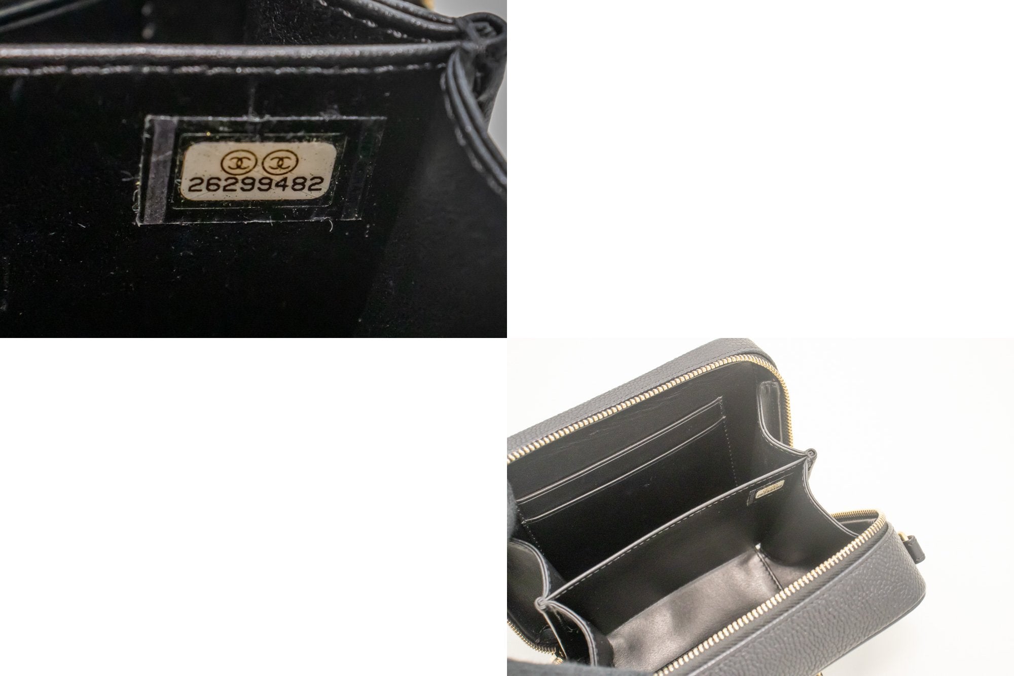 Chanel Cc Filigree Black Leather Shoulder Bag (Pre-Owned)