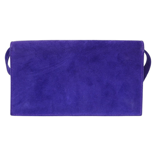 Hermès Purple Suede Clutch Bag (Pre-Owned)