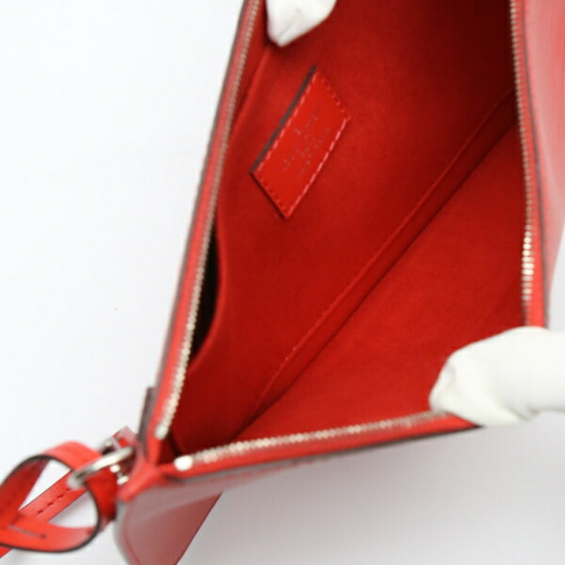 Louis Vuitton Neverfull Red Leather Tote Bag (Pre-Owned)