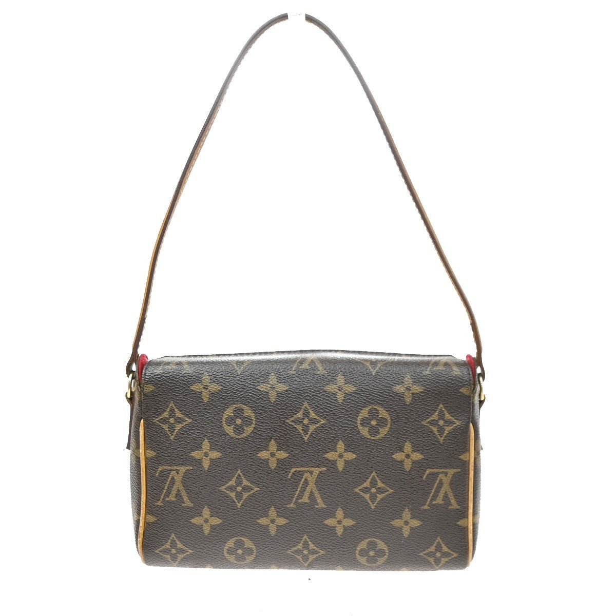 Louis Vuitton Recital Monogram Canvas Brown Leather Shoulder Bag Bag (Pre-Owned)