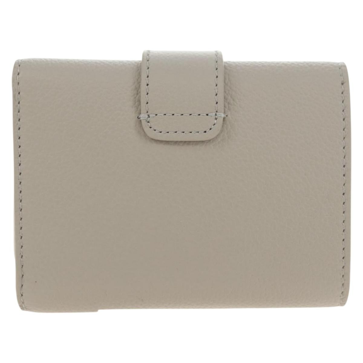 Celine Triomphe Trifold Leather Beige Leather Wallets Accessory (Pre-Owned)