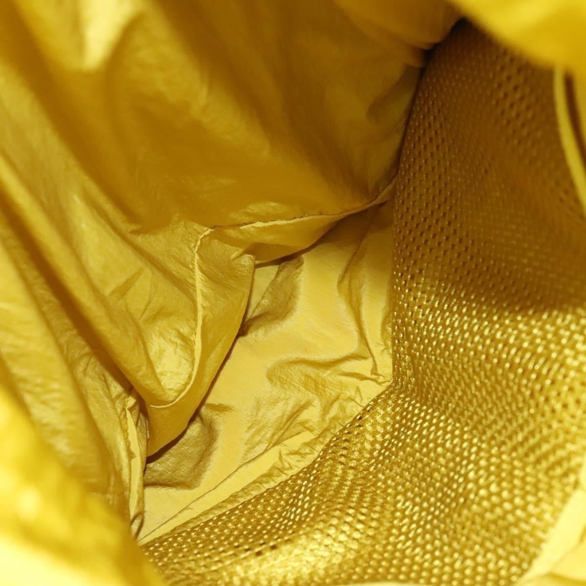 Bottega Veneta Vintage Nylon Yellow Nylon Backpack Bag (Pre-Owned)