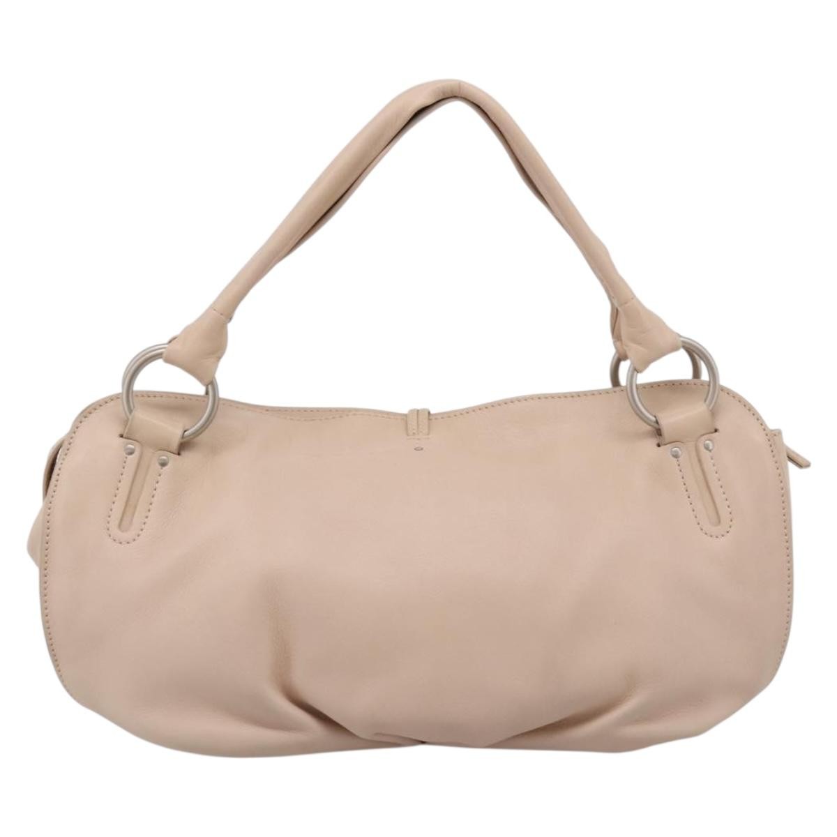 Celine Bittersweet Leather Beige Leather Handbag (Pre-Owned)