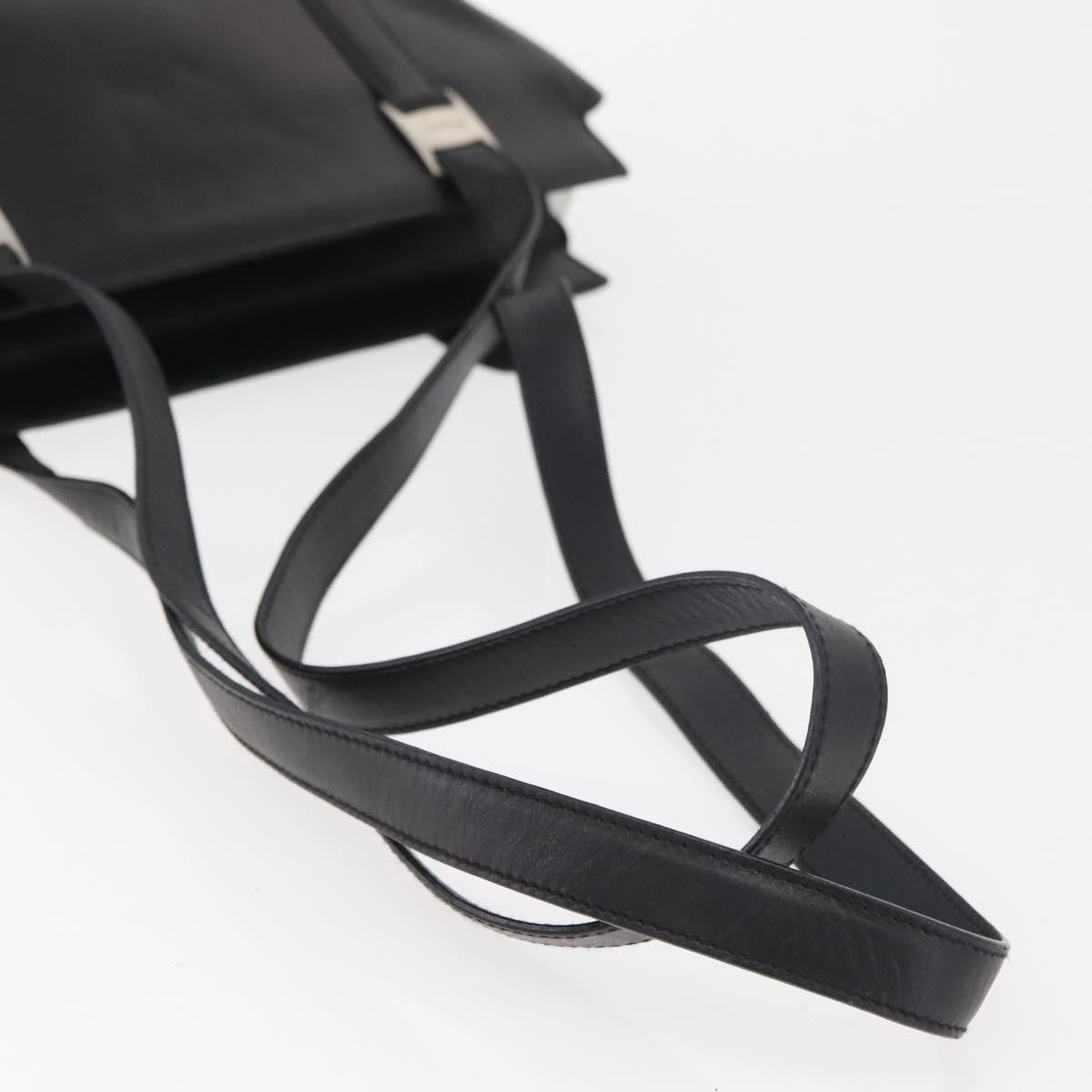 Salvatore Ferragamo Vintage Leather Black Leather Tote Bag Bag (Pre-Owned)