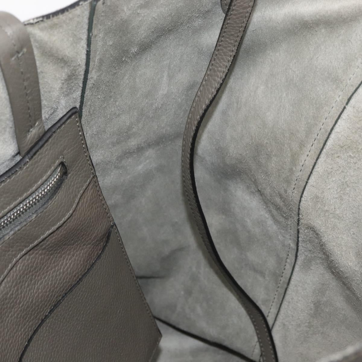 Celine Phantom Cabas Tote Leather Gray Leather Tote Bag Bag (Pre-Owned)