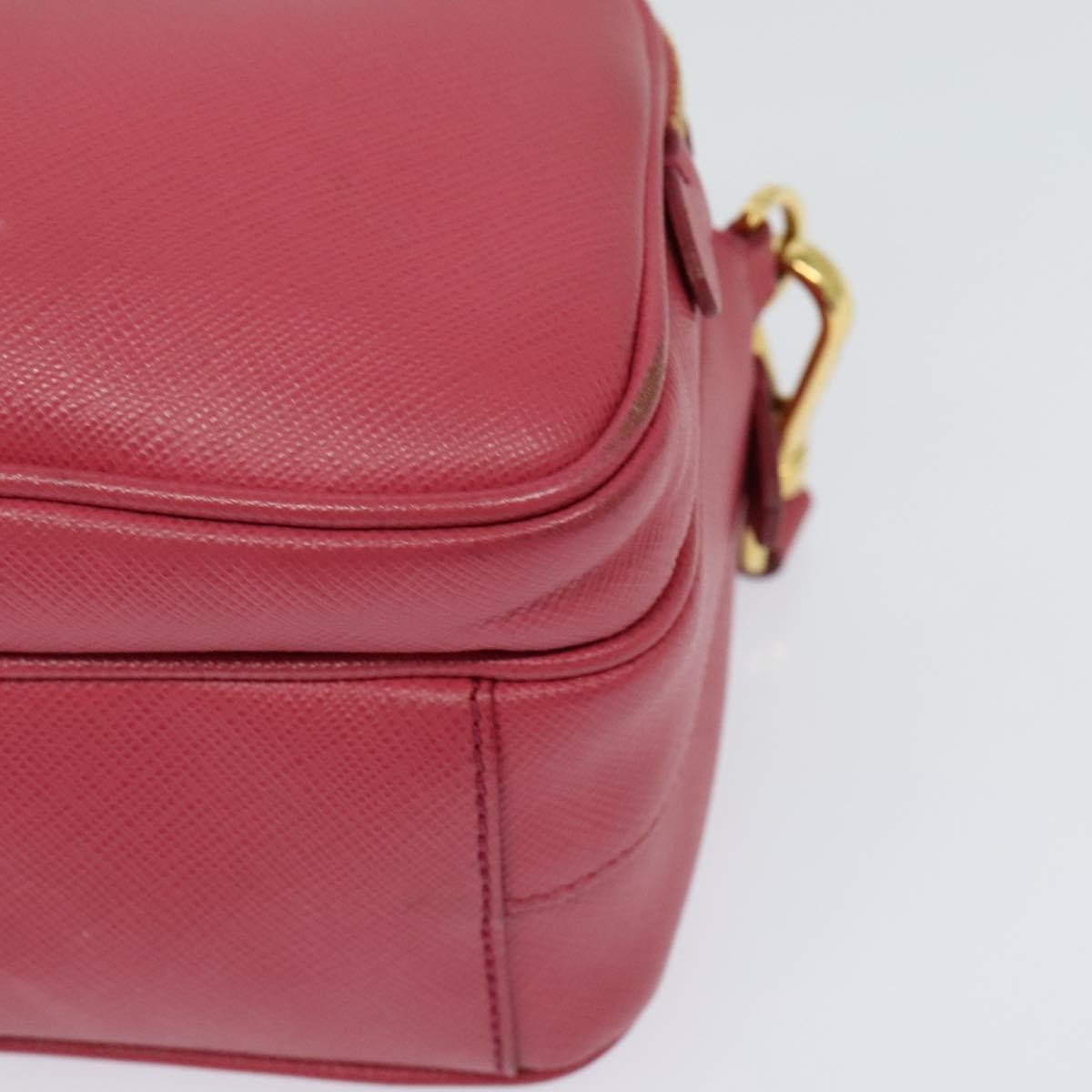 Prada Front Pocket Saffiano Leather Pink Leather Shoulder Bag Bag (Pre-Owned)