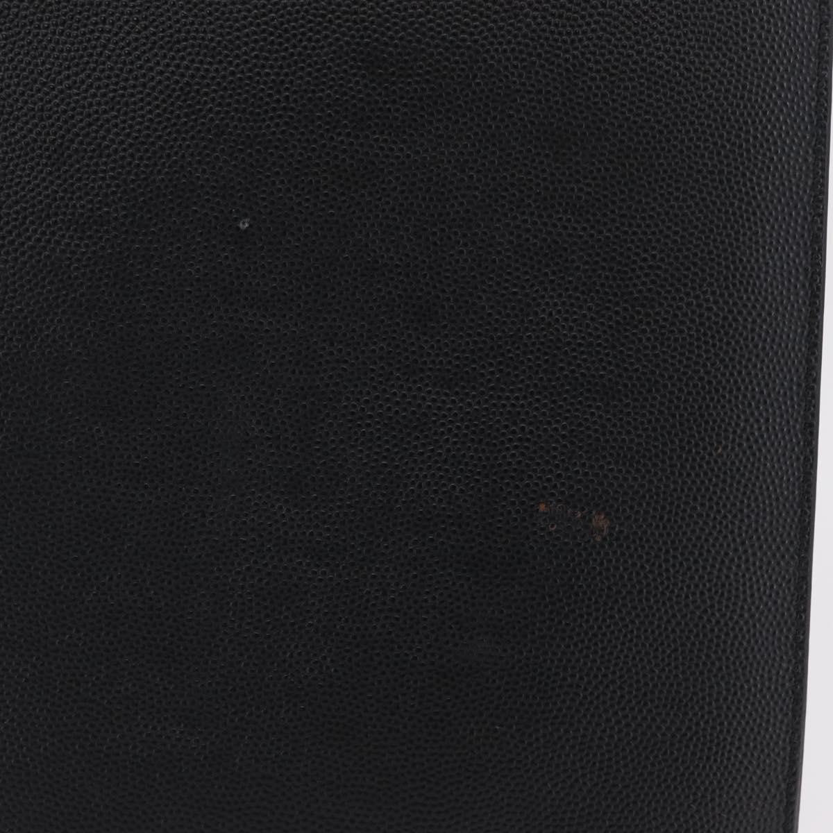 Saint Laurent Letters Zip Clutch Leather Black Leather Clutche & Pouche Bag (Pre-Owned)