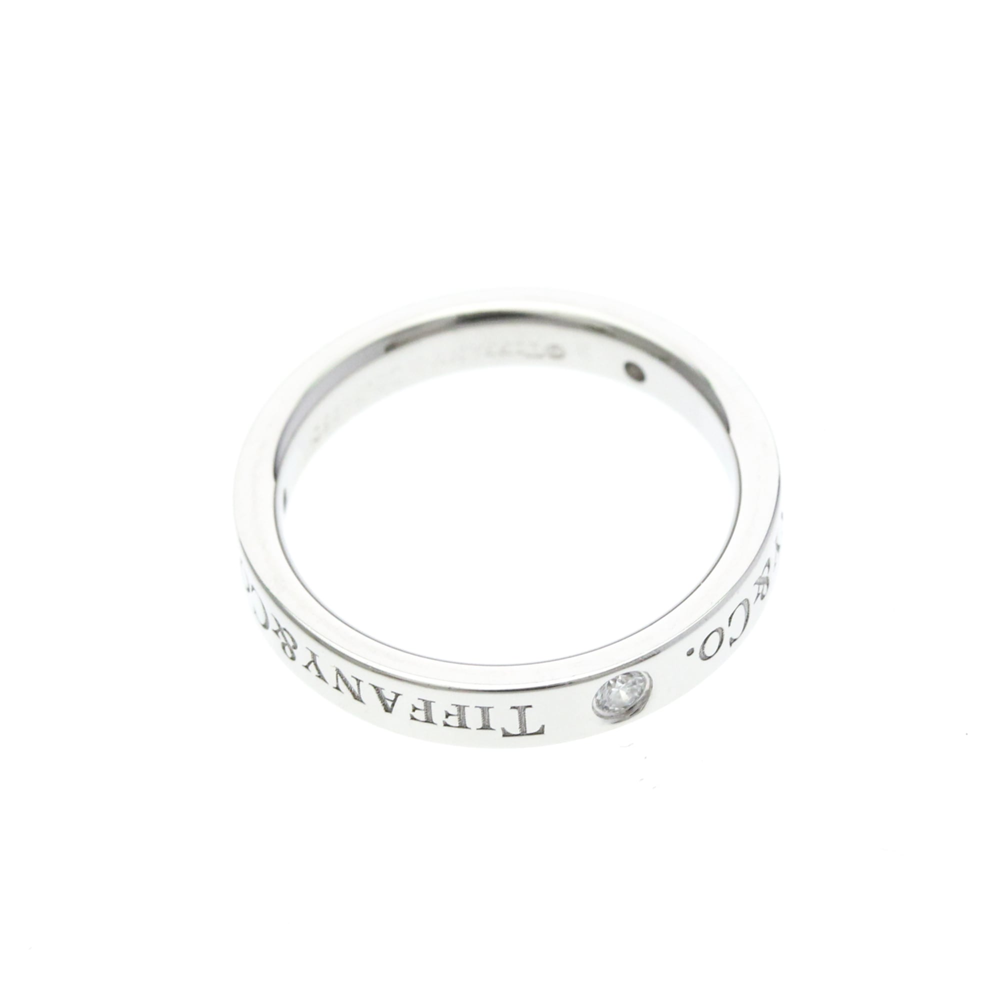 Tiffany & Co. Flat Platinum Silver Platinum Ring Jewelry (Pre-Owned)