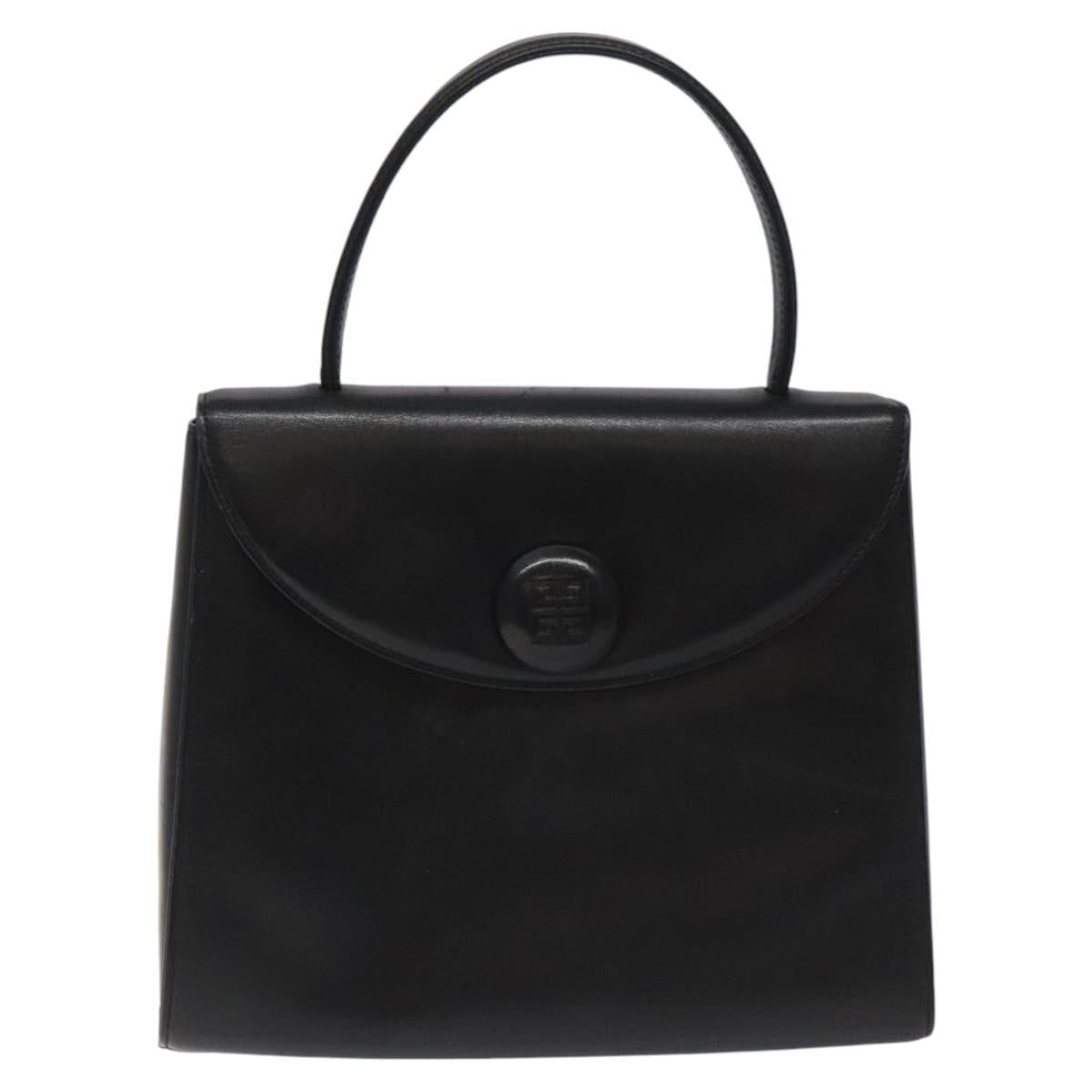 Givenchy Vintage Leather Black Leather Handbag (Pre-Owned)
