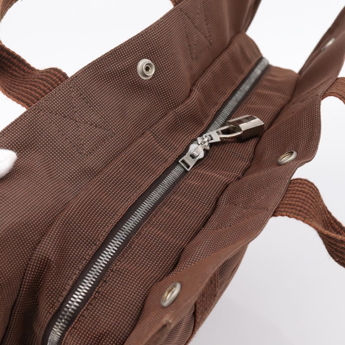 Hermes Fourre-Tout Herline Fourre-Tout Herline Brown Canvas Tote Bag Bag (Pre-Owned)