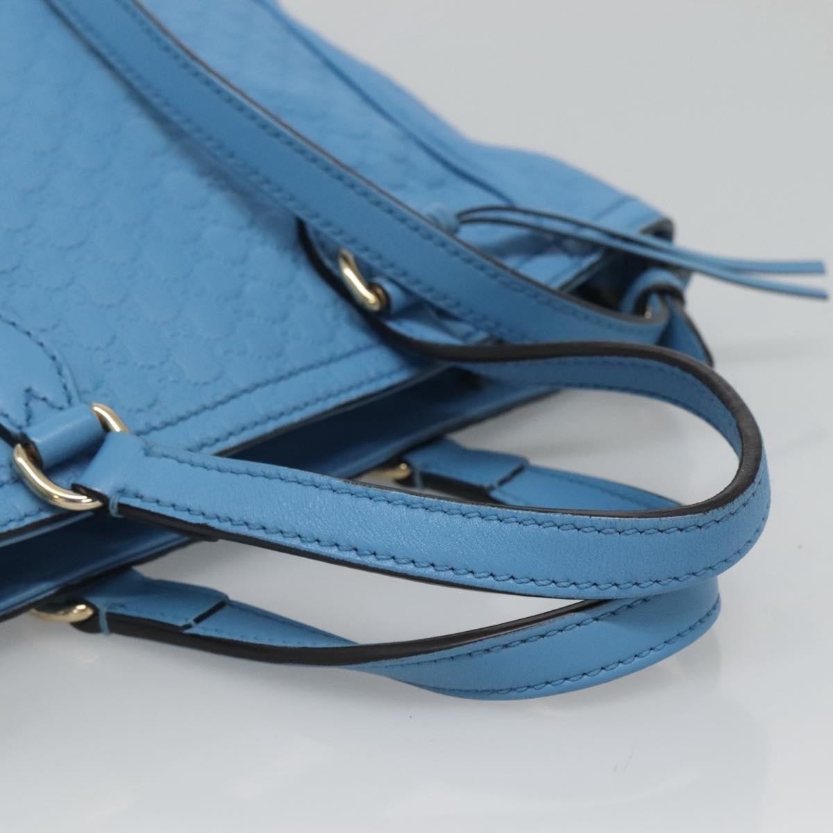 Gucci Bree Convertible Tote Microguccissima Leather Blue Leather Tote Bag Bag (Pre-Owned)