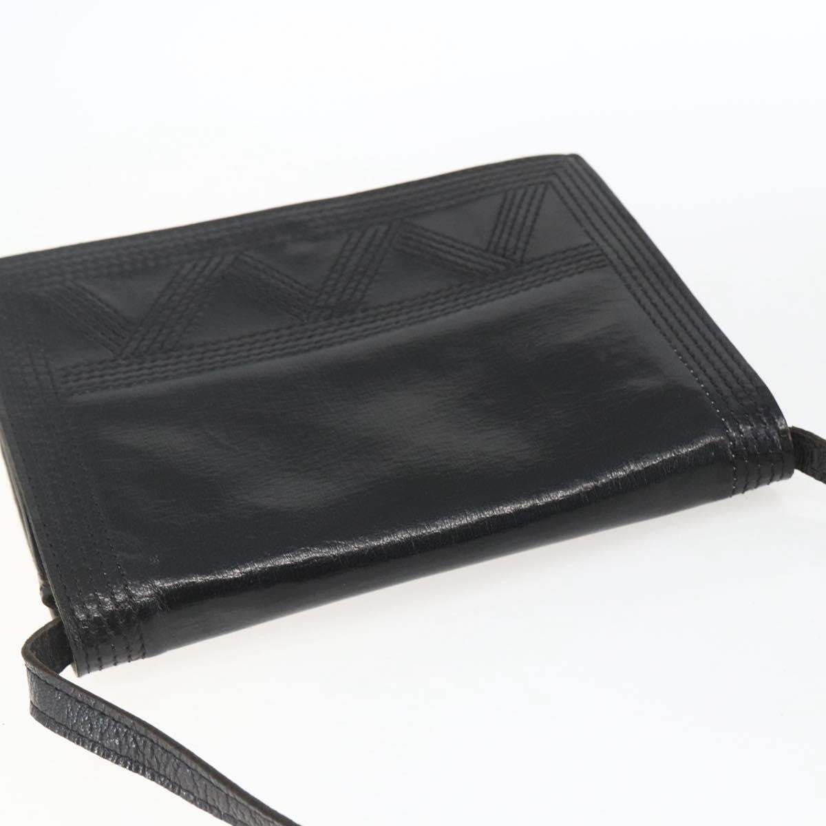 Saint Laurent Vintage Leather Black Leather Shoulder Bag Bag (Pre-Owned)