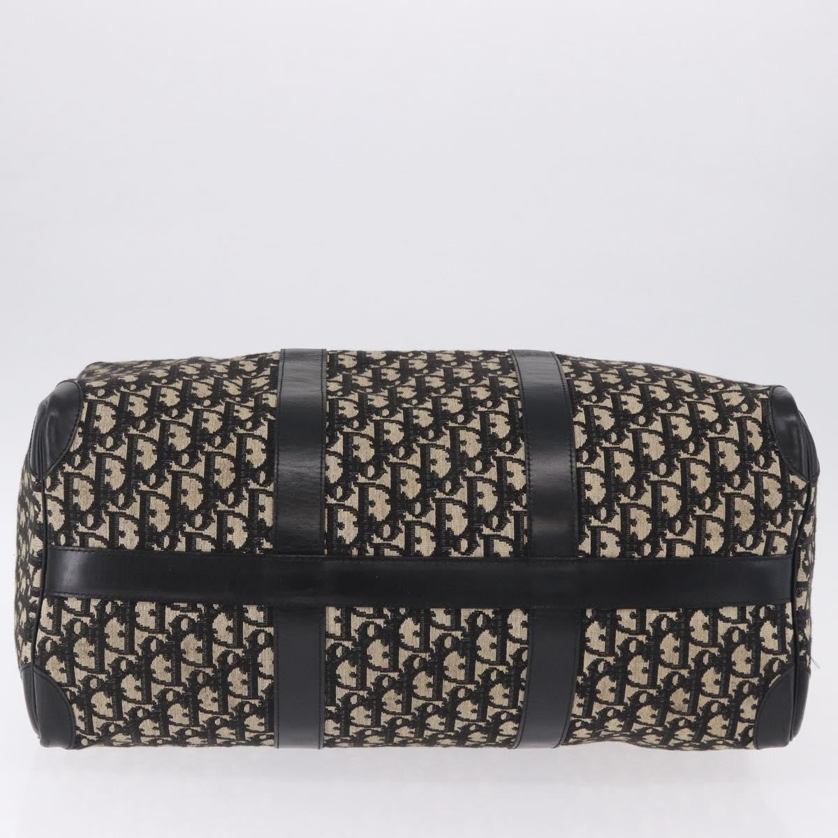 Christian Dior Convertible Boston Oblique Canvas Black Canvas Travel Bag Bag (Pre-Owned)
