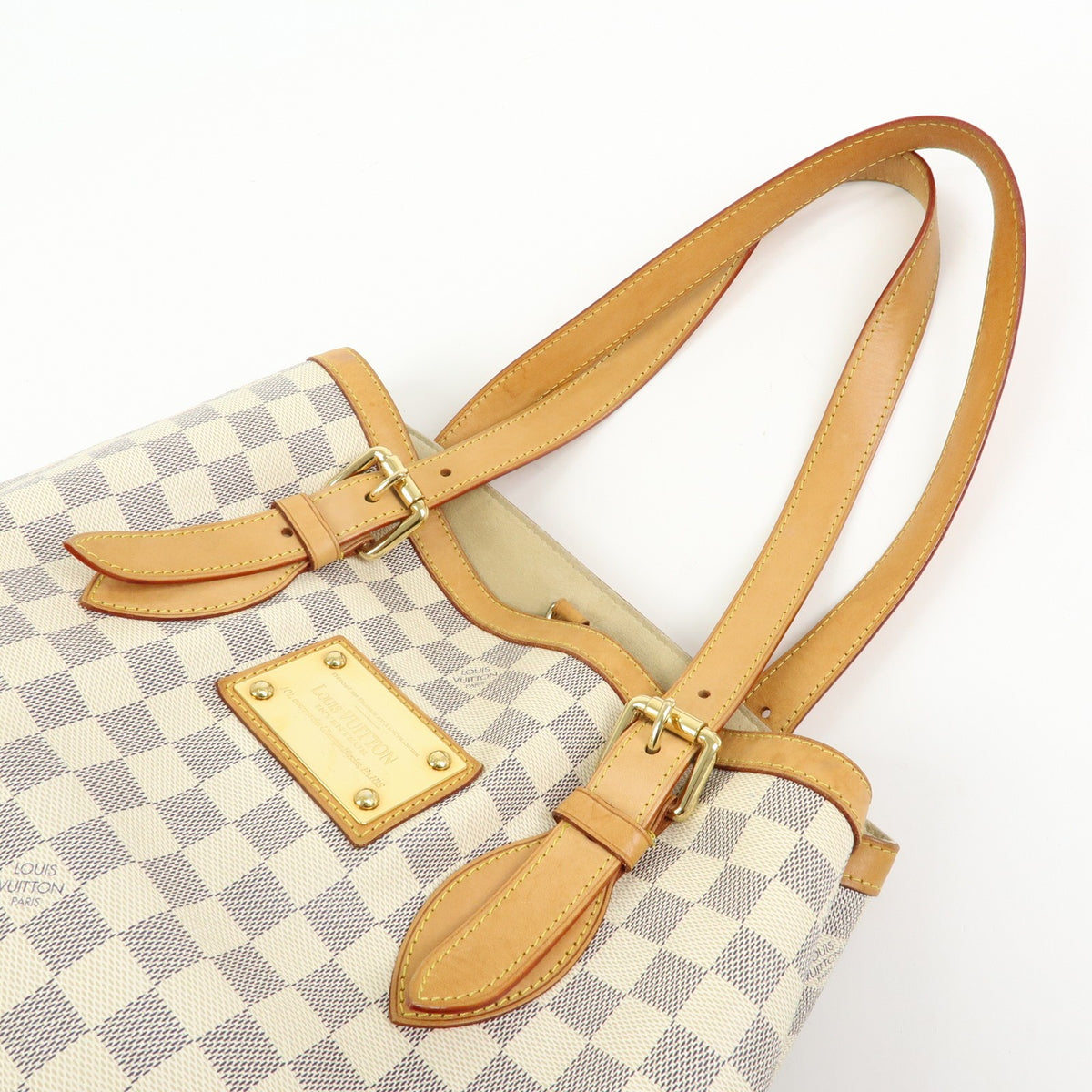 Louis Vuitton Hampstead Damier Beige Canvas Handbag (Pre-Owned)